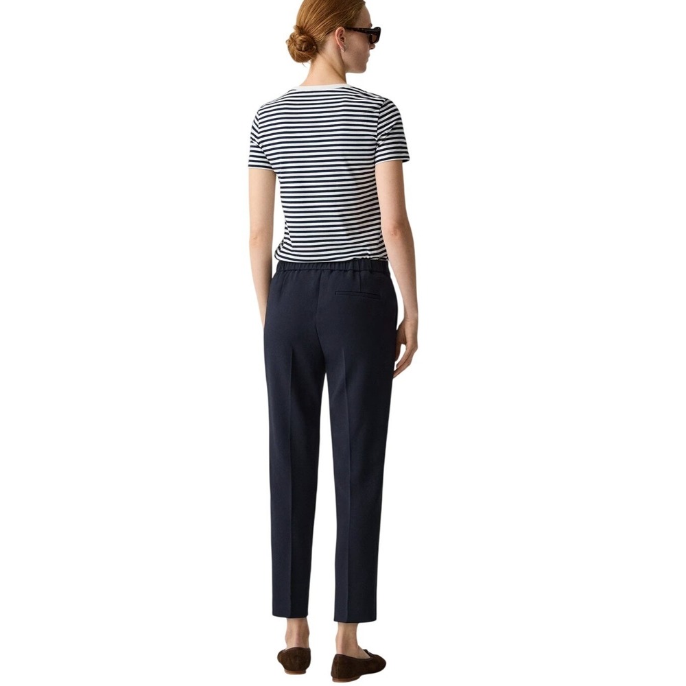 Theory Treeca Pull-On Pants Admiral Crepe Navy Blue Size 4 - Picture 2 of 14